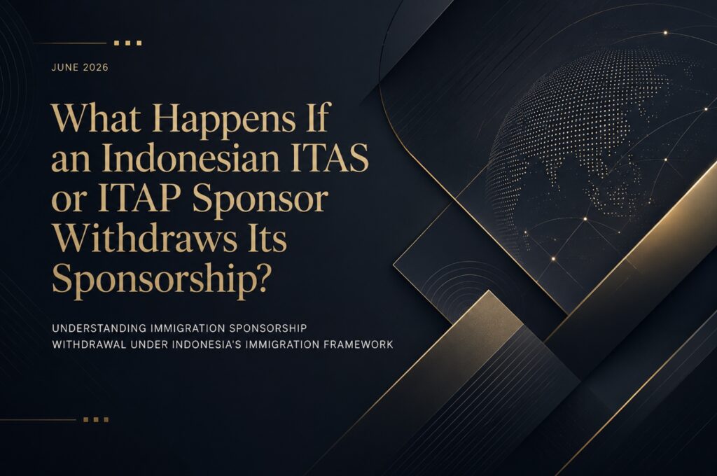 What Happens If an Indonesian ITAS or ITAP Sponsor Withdraws Its Sponsorship?