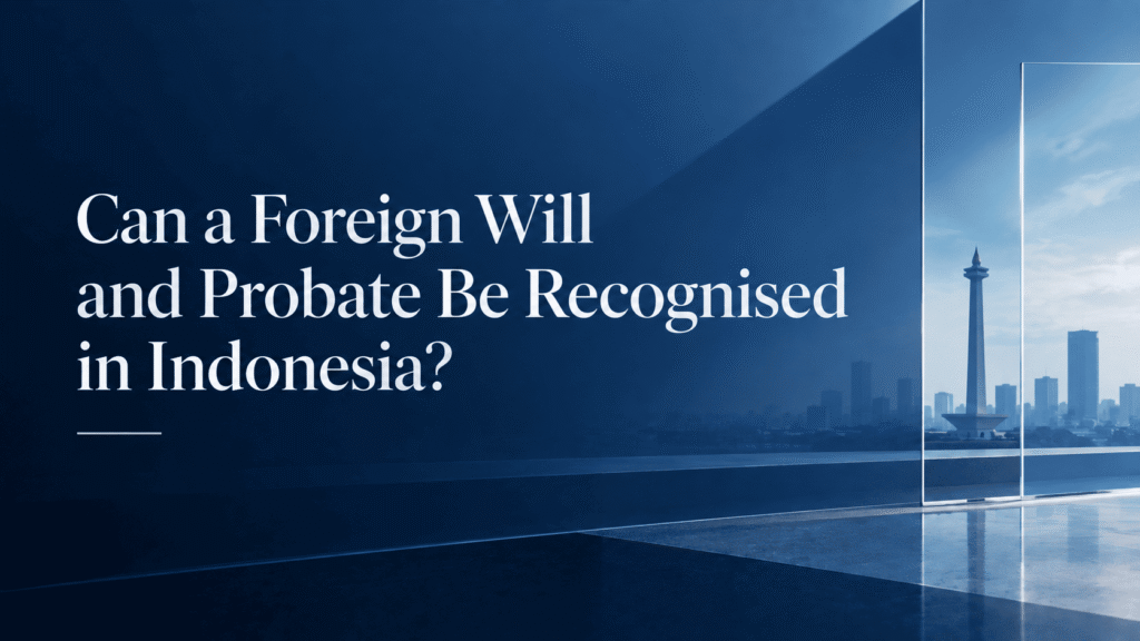 Can a Foreign Will and Probate Be Recognised in Indonesia?